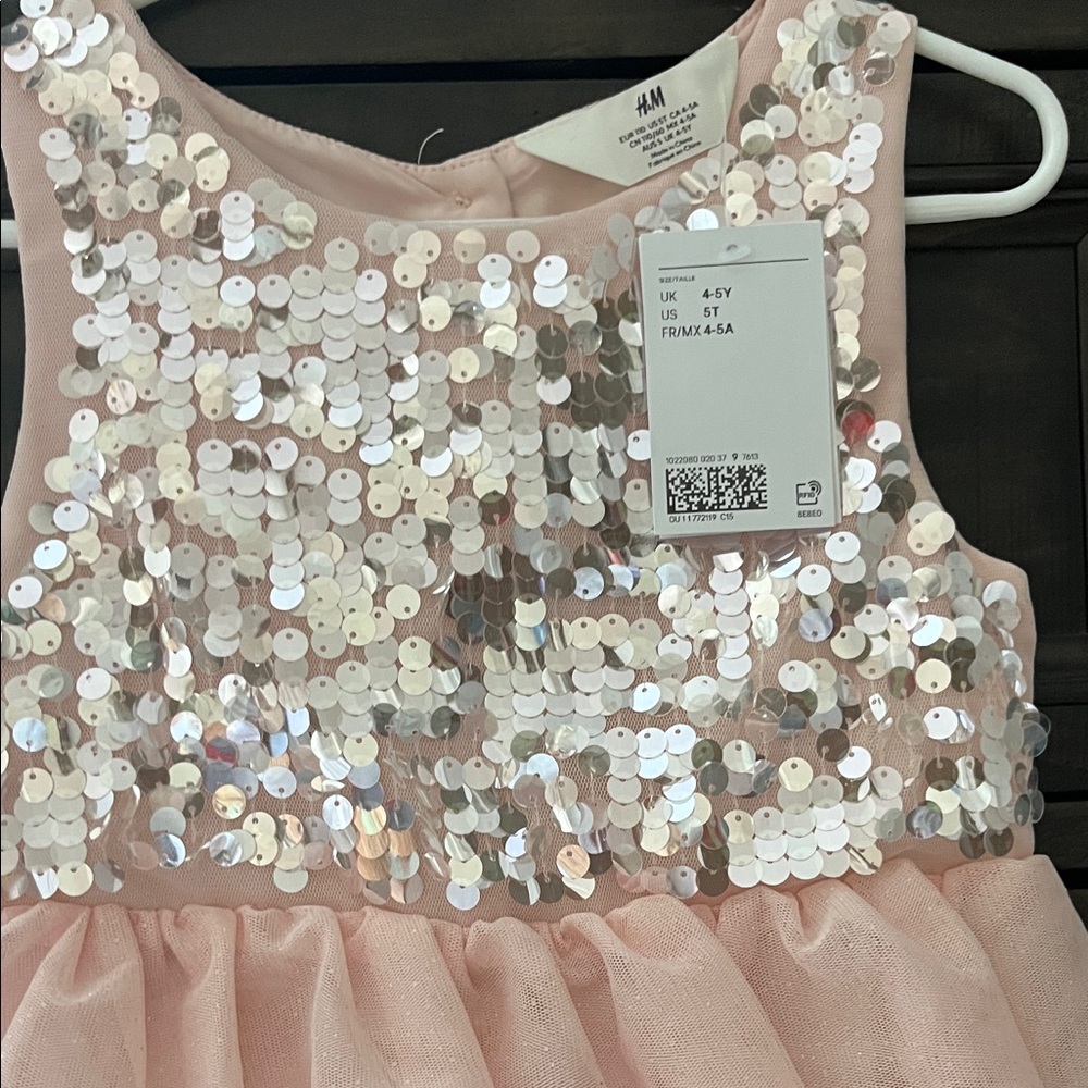 H&M Blush Sequin Valentines Day Party Dress